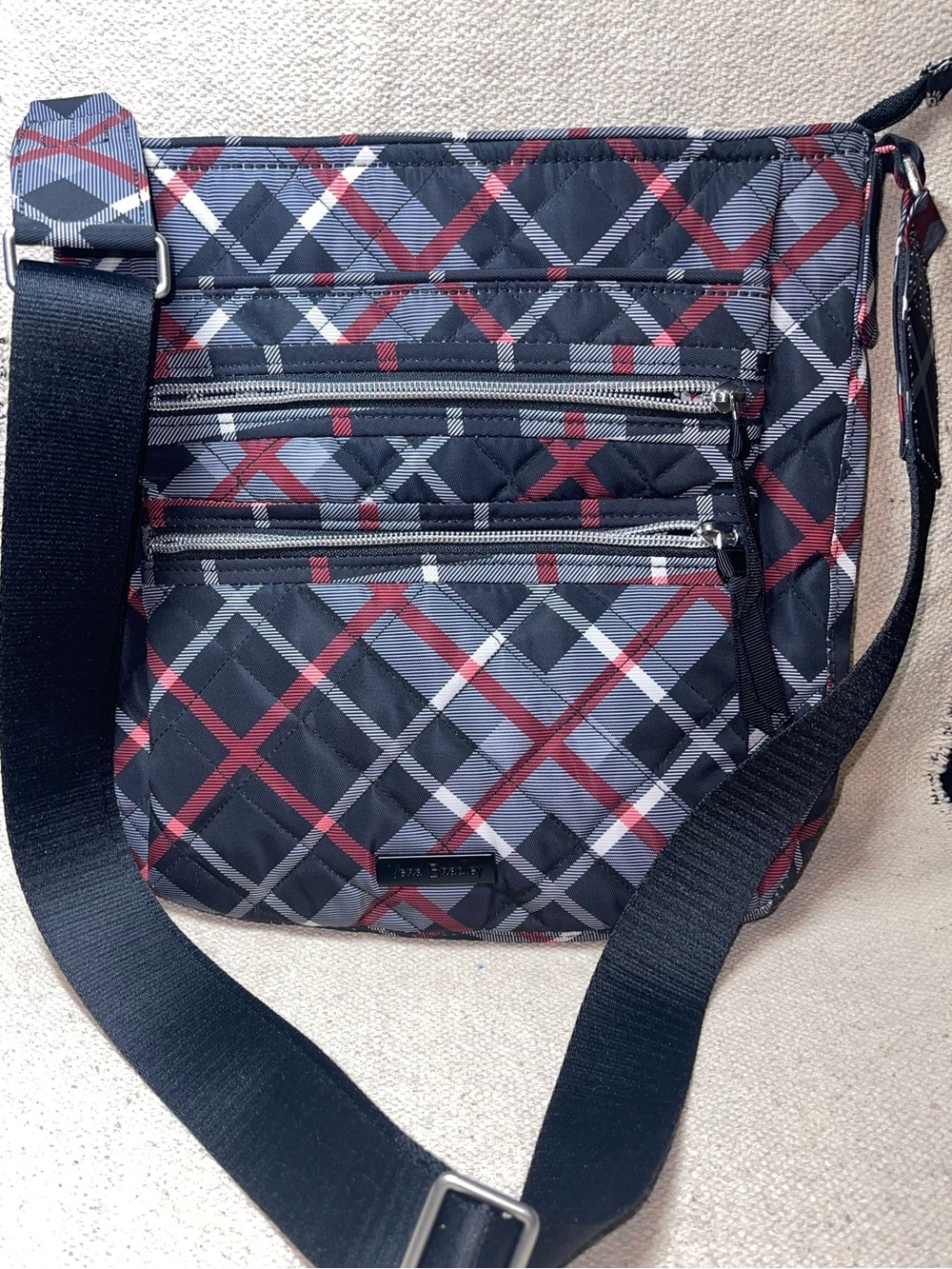 Vera Bradley Triple Zip Hipster Paris Plaid - performance twill